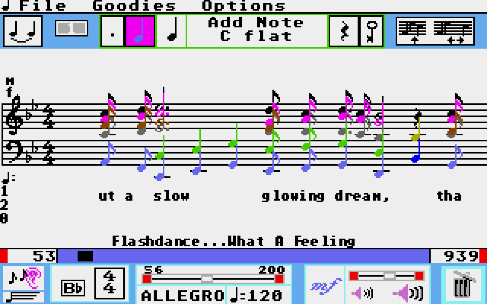 Music Studio Songs atari screenshot